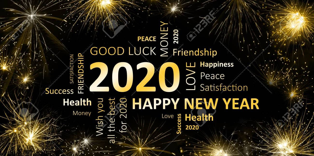 Happy New Year 2020 1300 X 649 Wallpaper