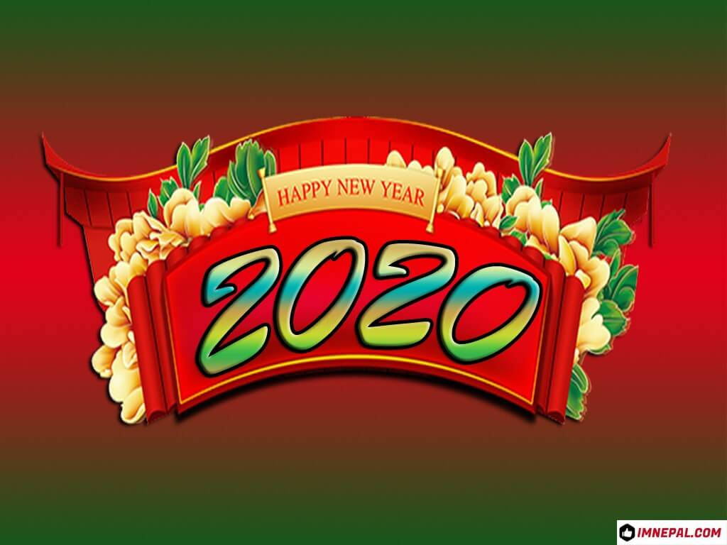 Happy New Year 2020 Greeting Cards Collection In Different Style Wallpaper