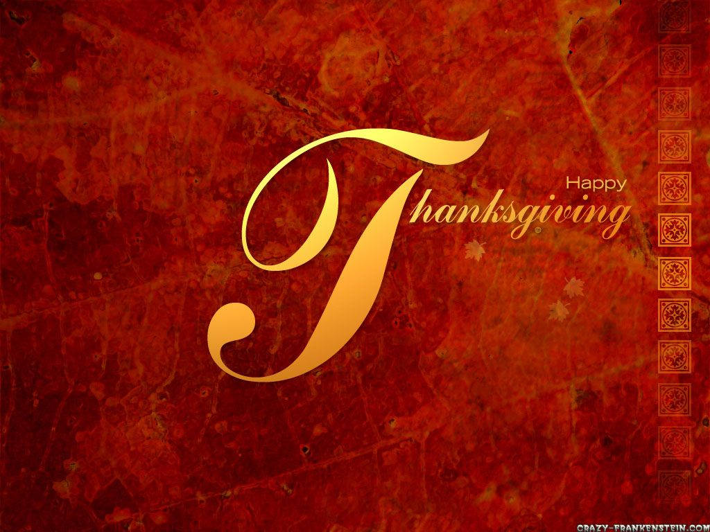 Happy Thanksgiving Calligraphy Wallpaper
