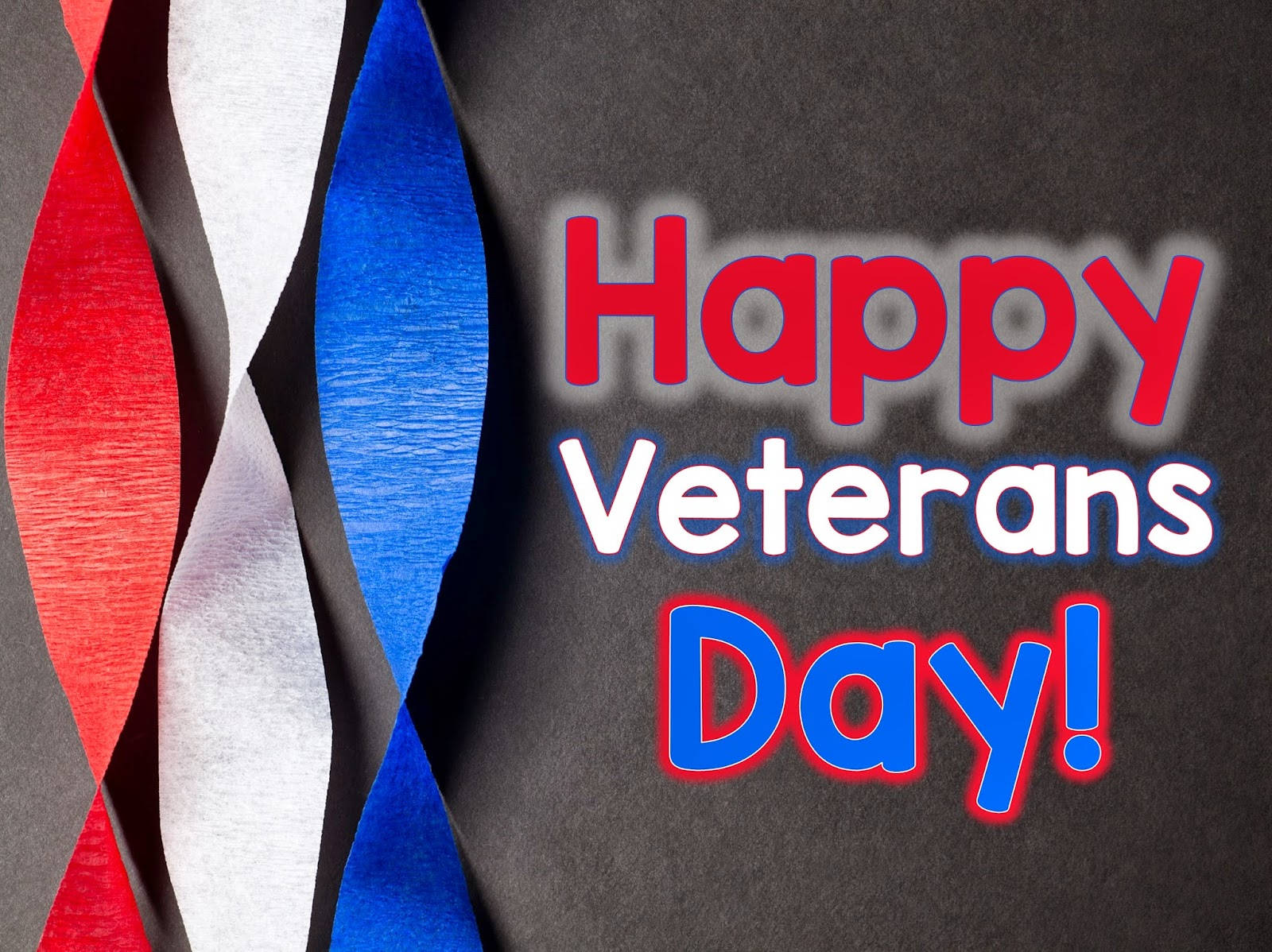 Happy Veterans Day Ribbons Wallpaper