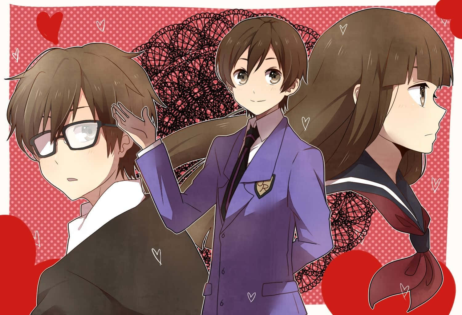 Haruhi Fujioka Standing In Her School Uniform Wallpaper