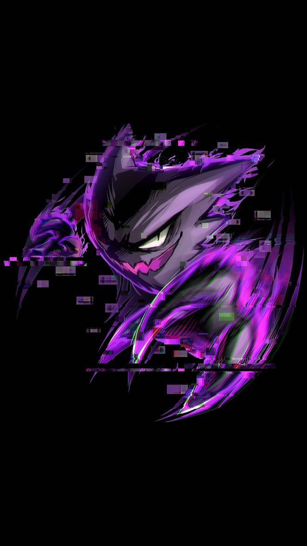 Haunter Black And Purple Phone Wallpaper