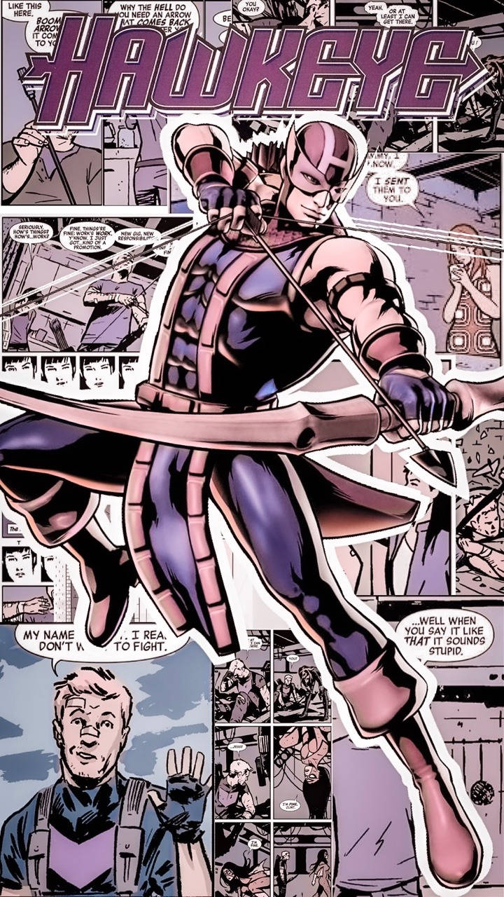 Hawkeye Comic Art Wallpaper