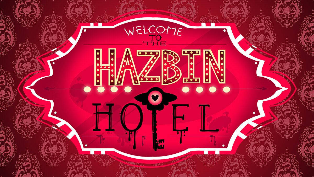 Hazbin Hotel Red Logo Wallpaper