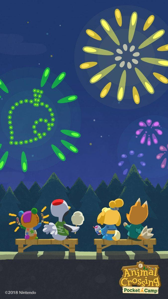 Hd Animal Crossing Fireworks Wallpaper