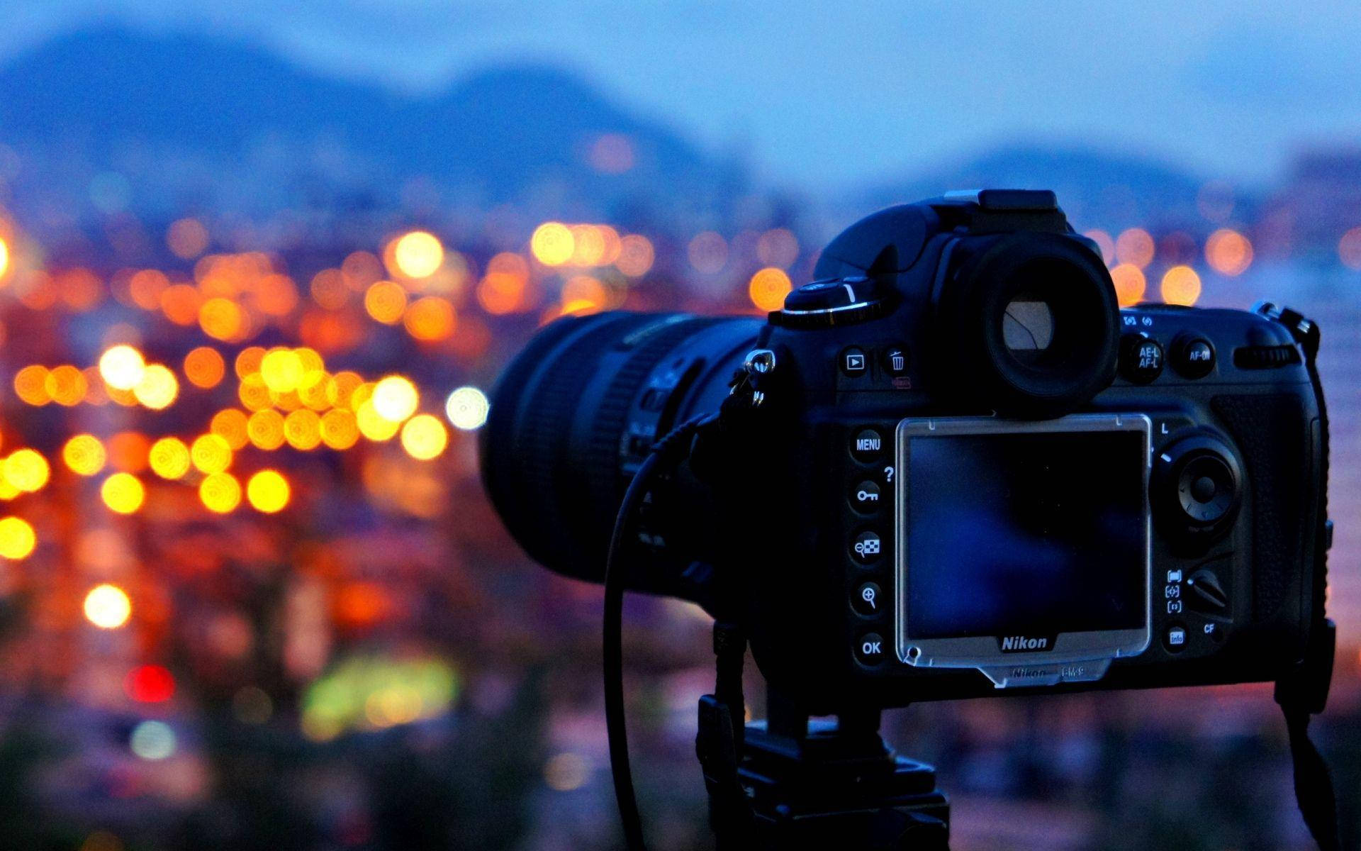 Hd Camera With Bokeh City Lights Wallpaper