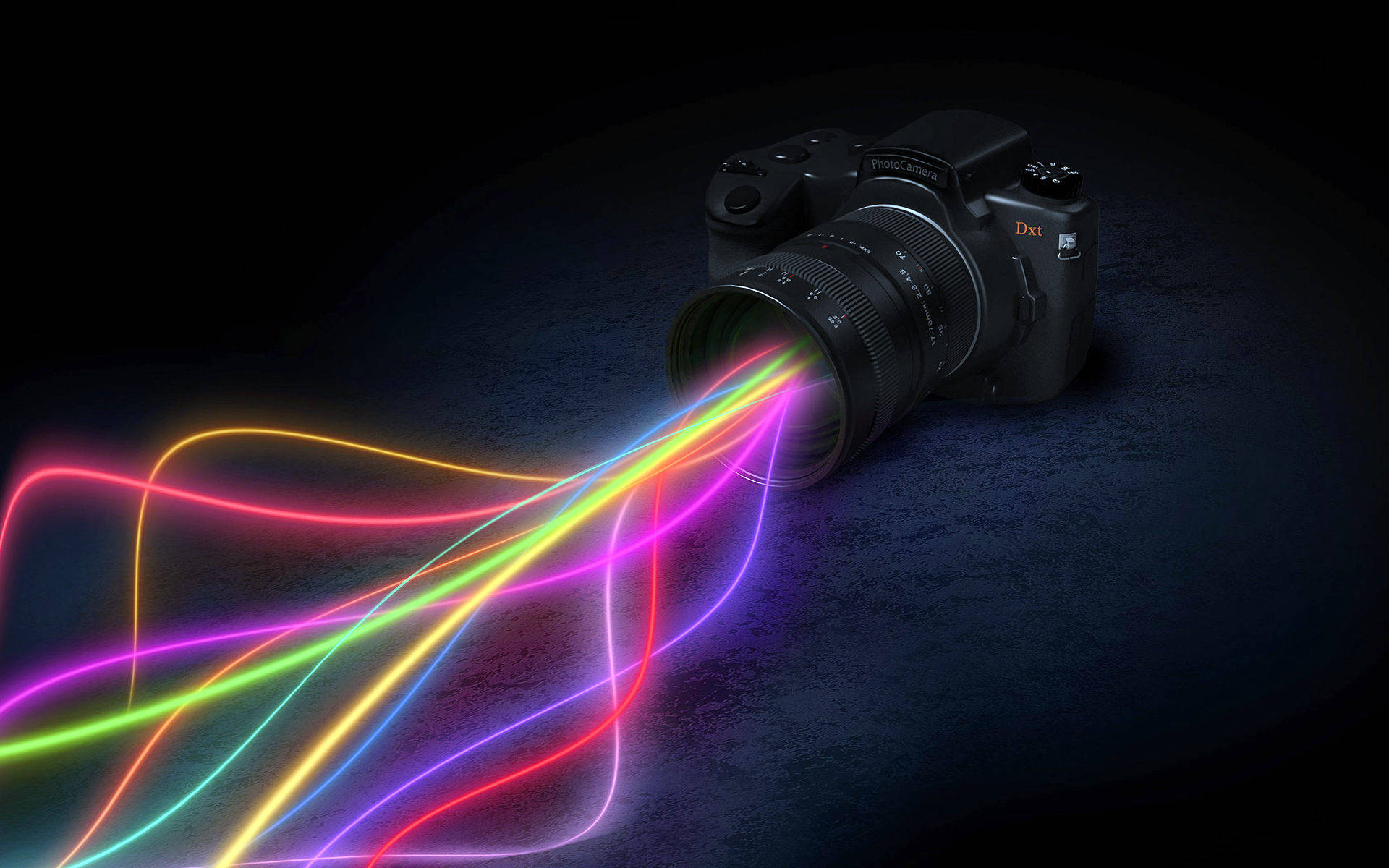 Hd Camera With Streams Of Light Wallpaper