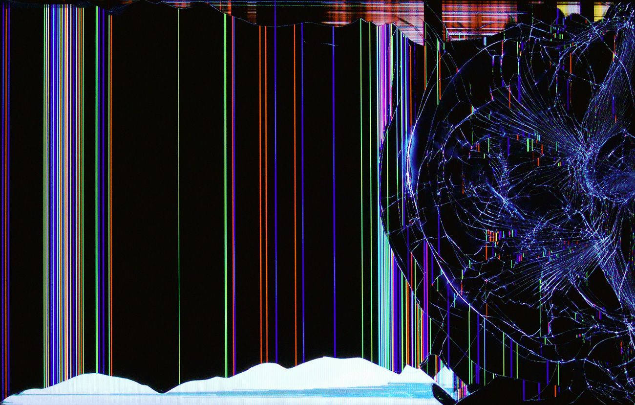 Hd Colorful Broken Screen Art Wallpaper