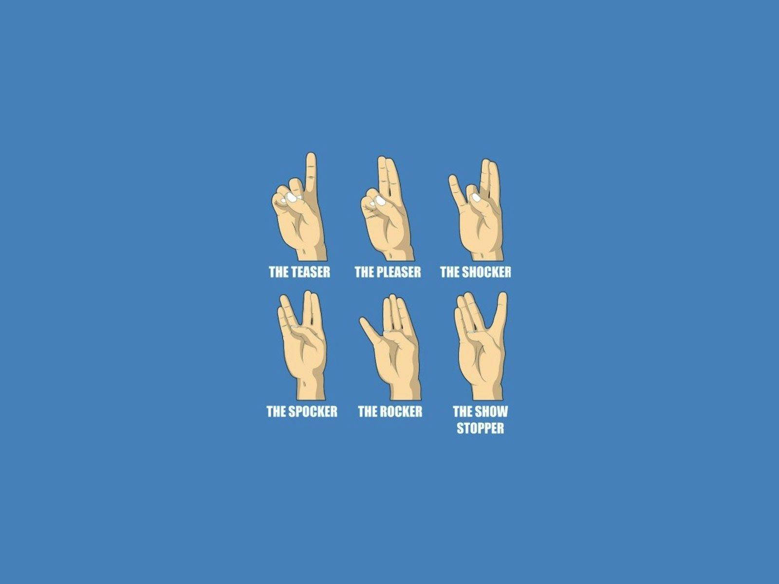 Hd Funny Hand Signs Wallpaper