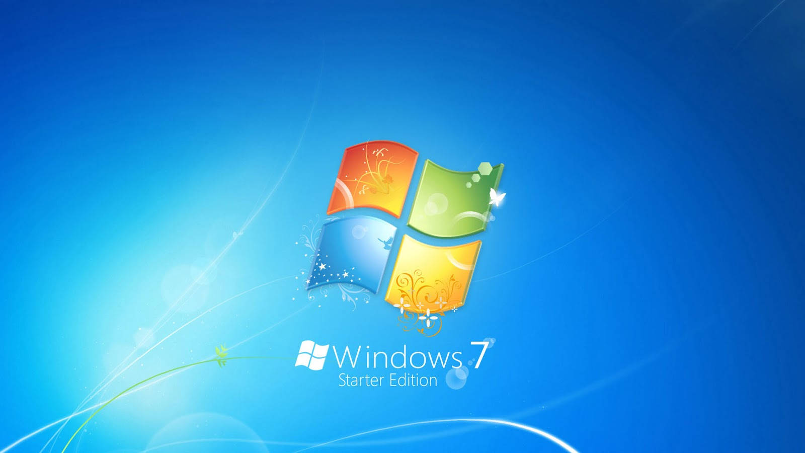 Hd Windows 7 Blue Artistic Screen Wallpaper