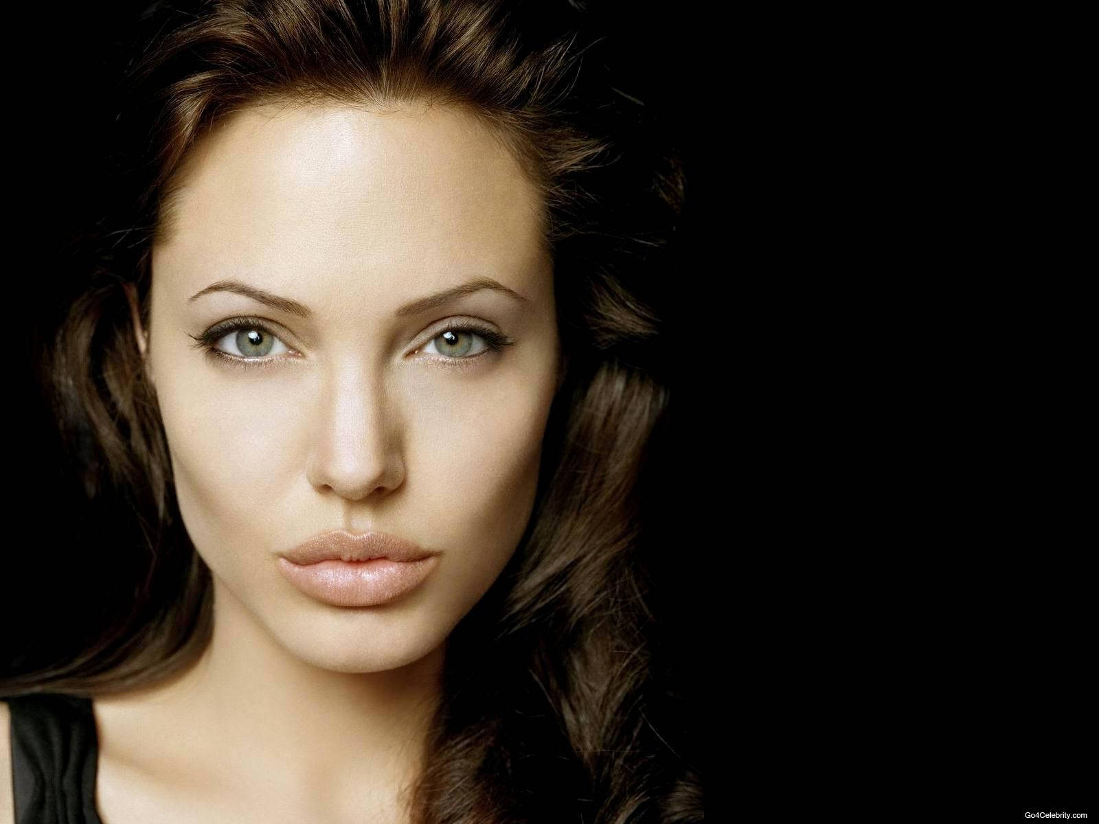 Headshot Of Angelina Jolie Wallpaper