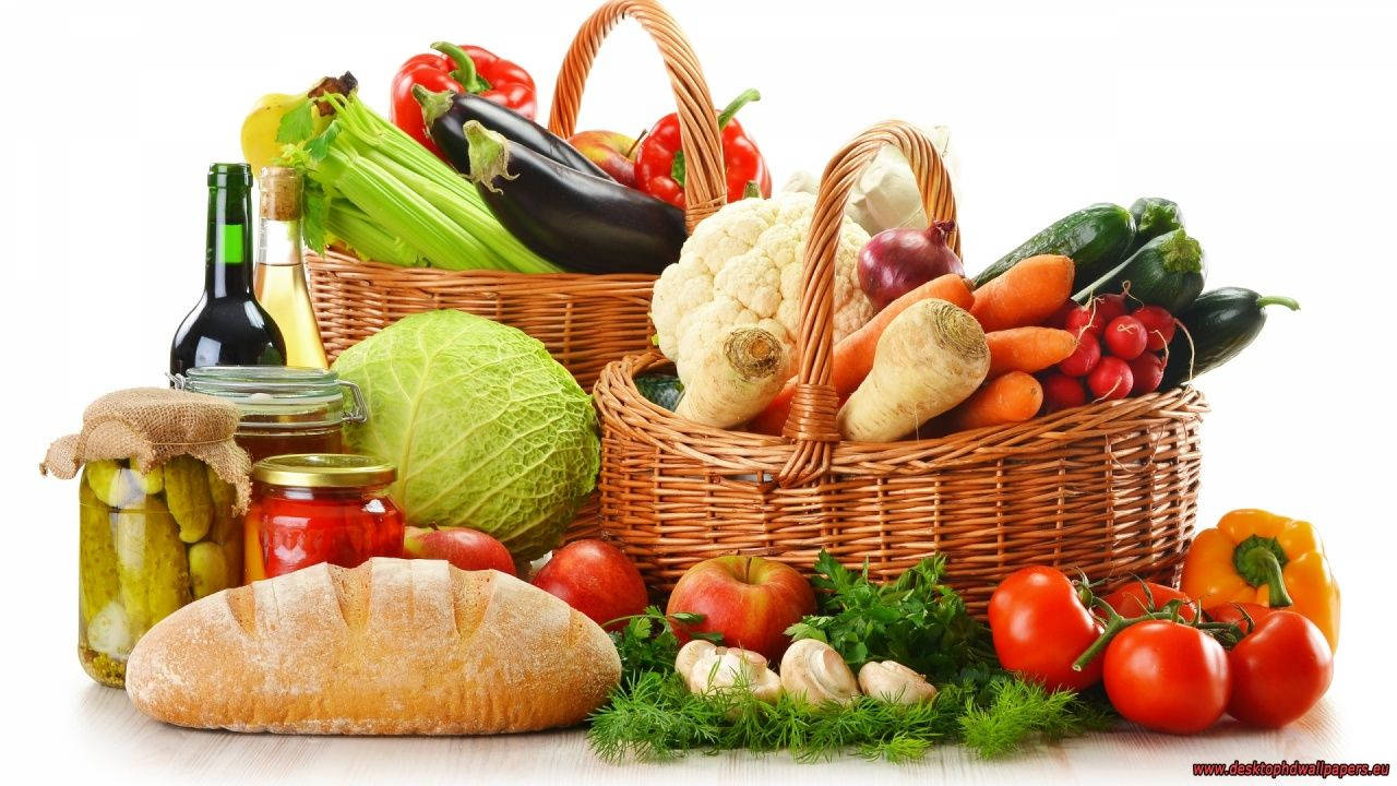 Healthy Food Vegetables Basket Wallpaper