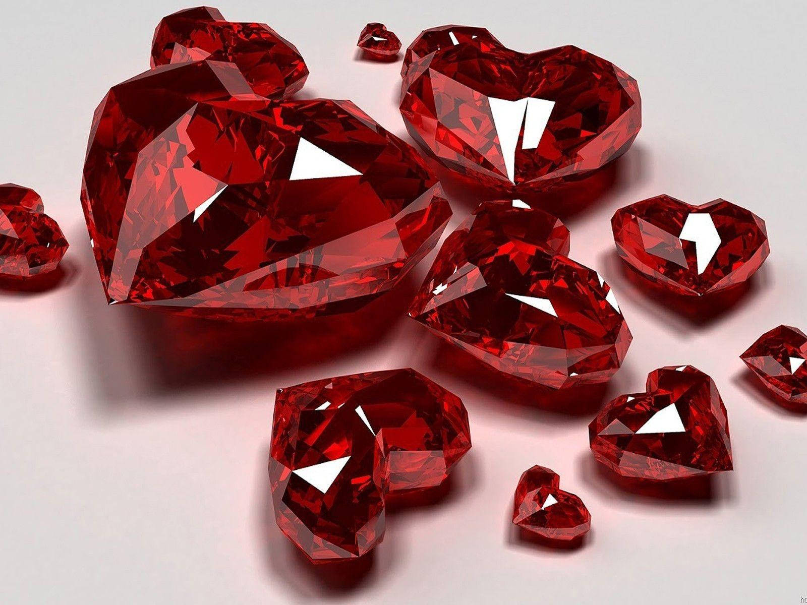 Hearts Gem Love Full Hd Wallpaper