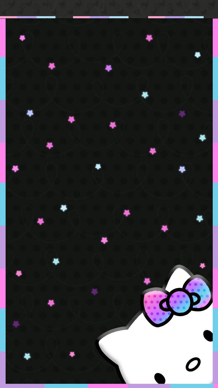 Hello Kitty Black Stars Wallpaper