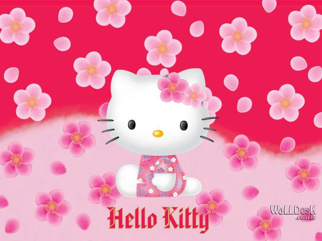 Hello Kitty Cherry Blossom Wallpaper