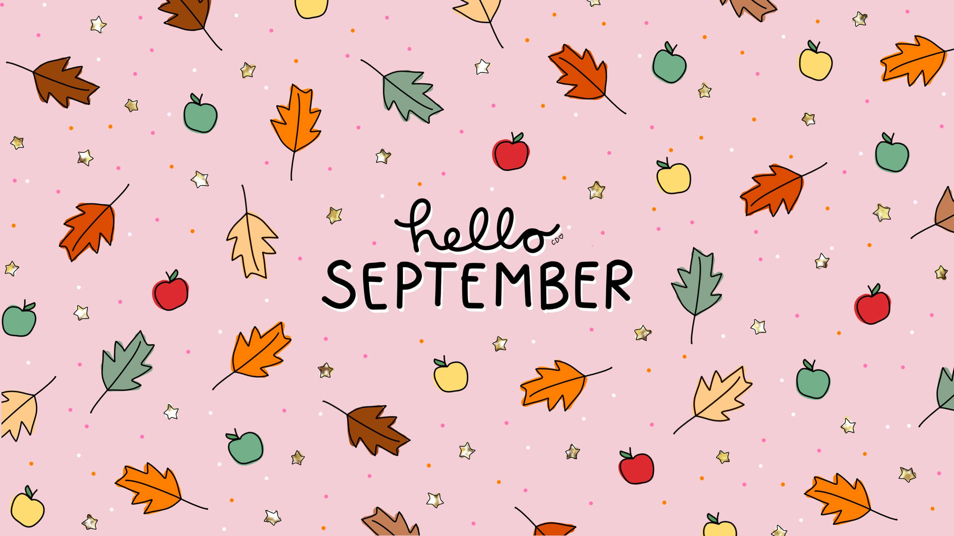 Hello September Autumn Patterns Wallpaper