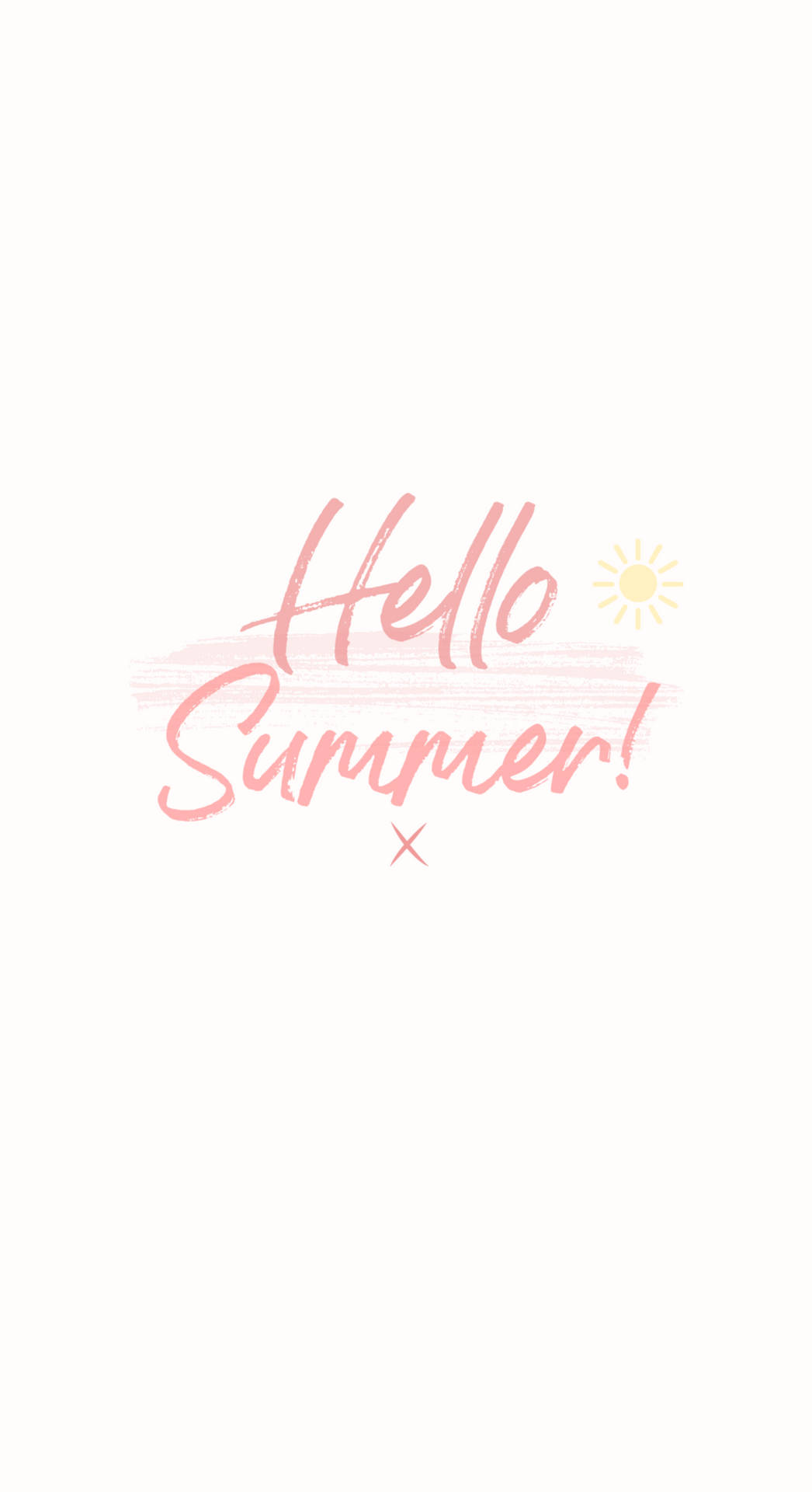 Hello Summer Pink Aesthetic Art Wallpaper