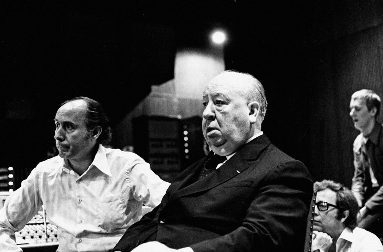 Henry Mancini And Alfred Hitchcock 1972 Portrait Wallpaper