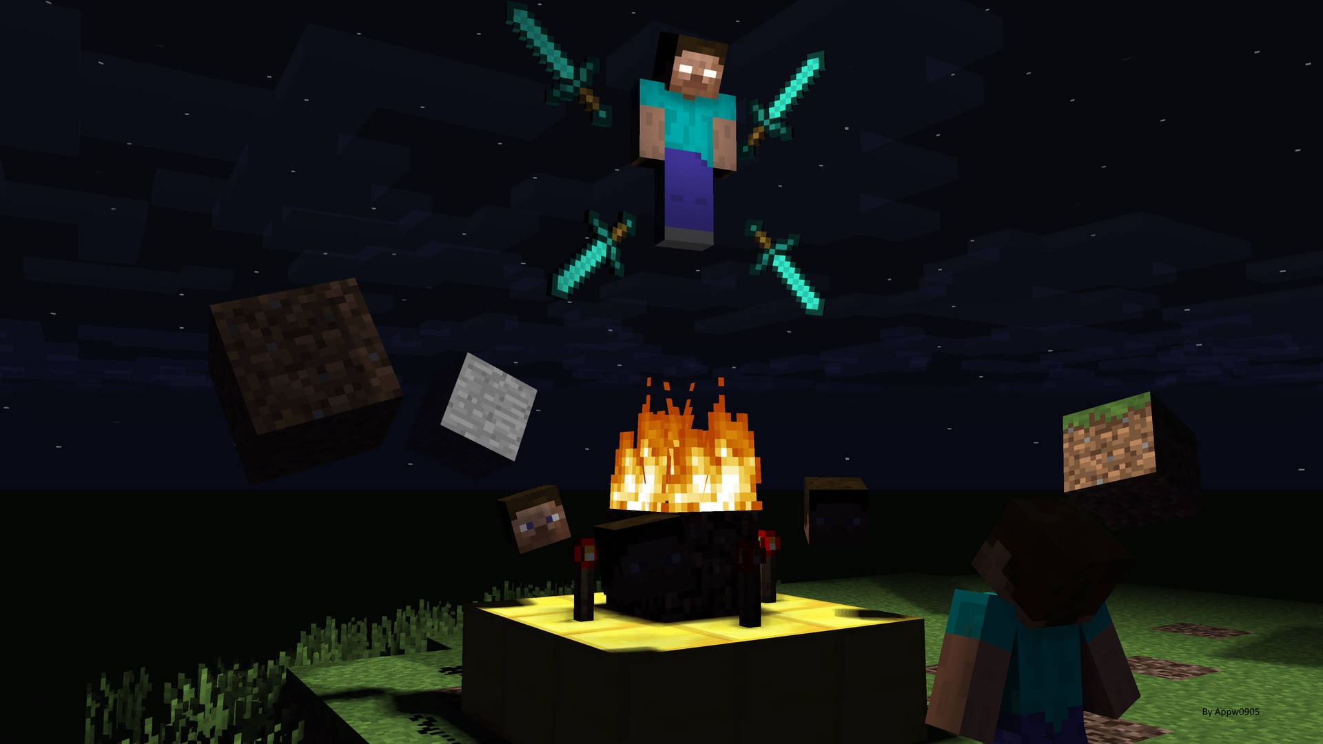 Patrick Star vs Minecraft Steve Wrestling created on Craiyon, image size:1920x1080