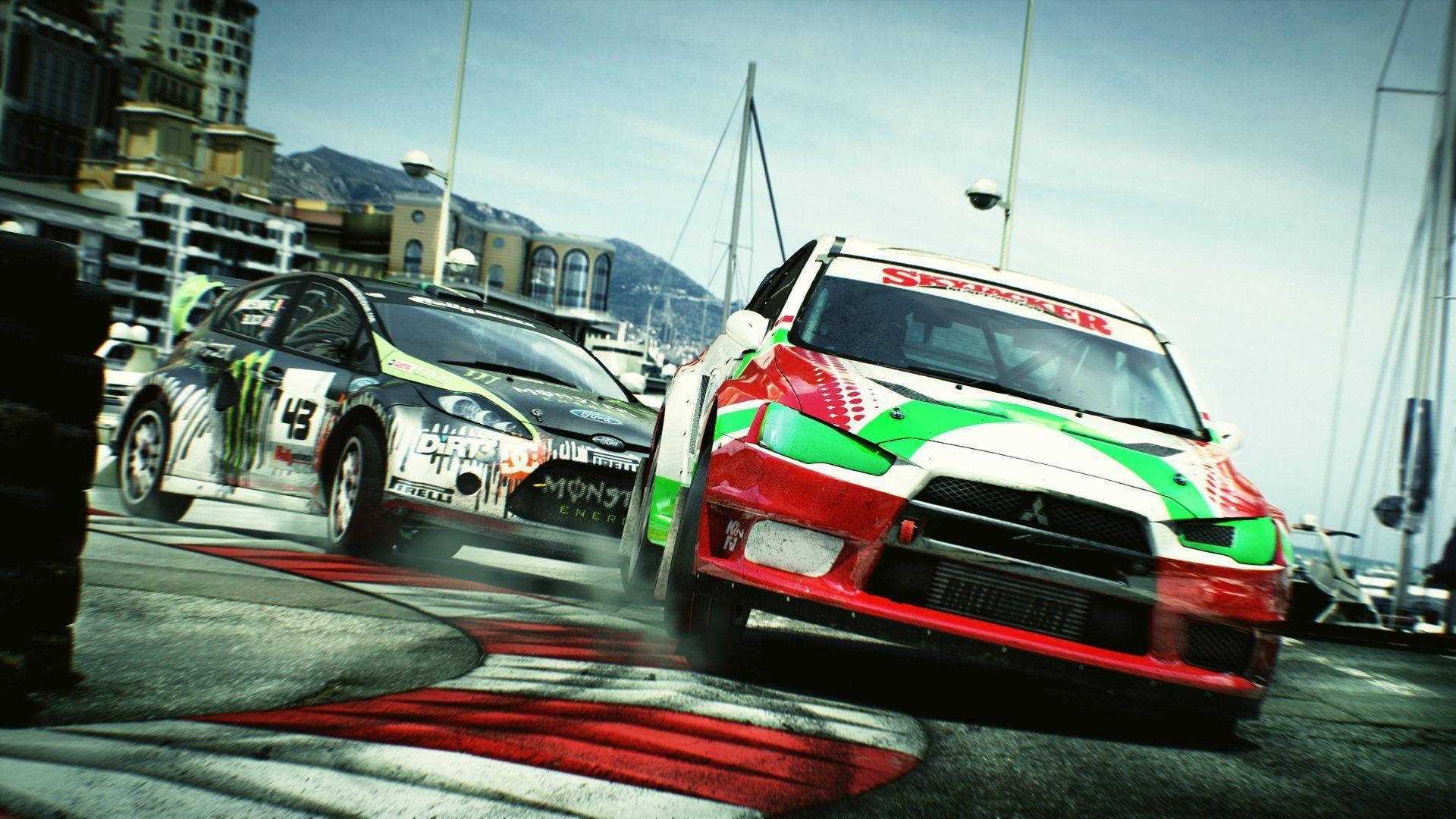 High Thrills In Dirt 3 Face-off Competition Wallpaper | WallpapersOK, image size:1920x1080