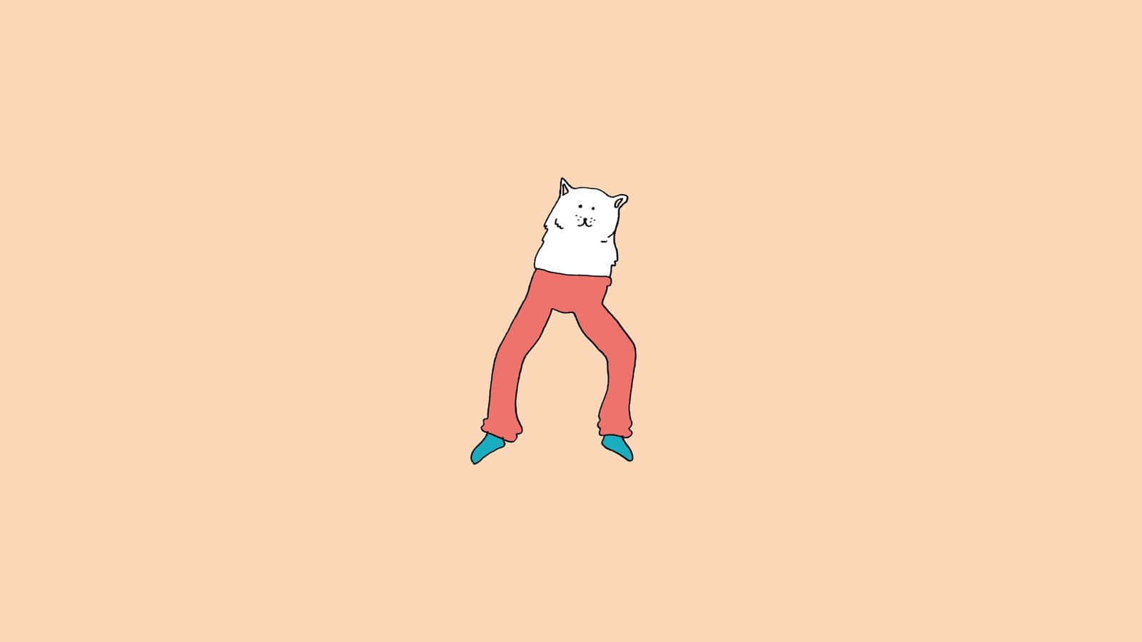 Hilarious Cat Wearing Pants Wallpaper