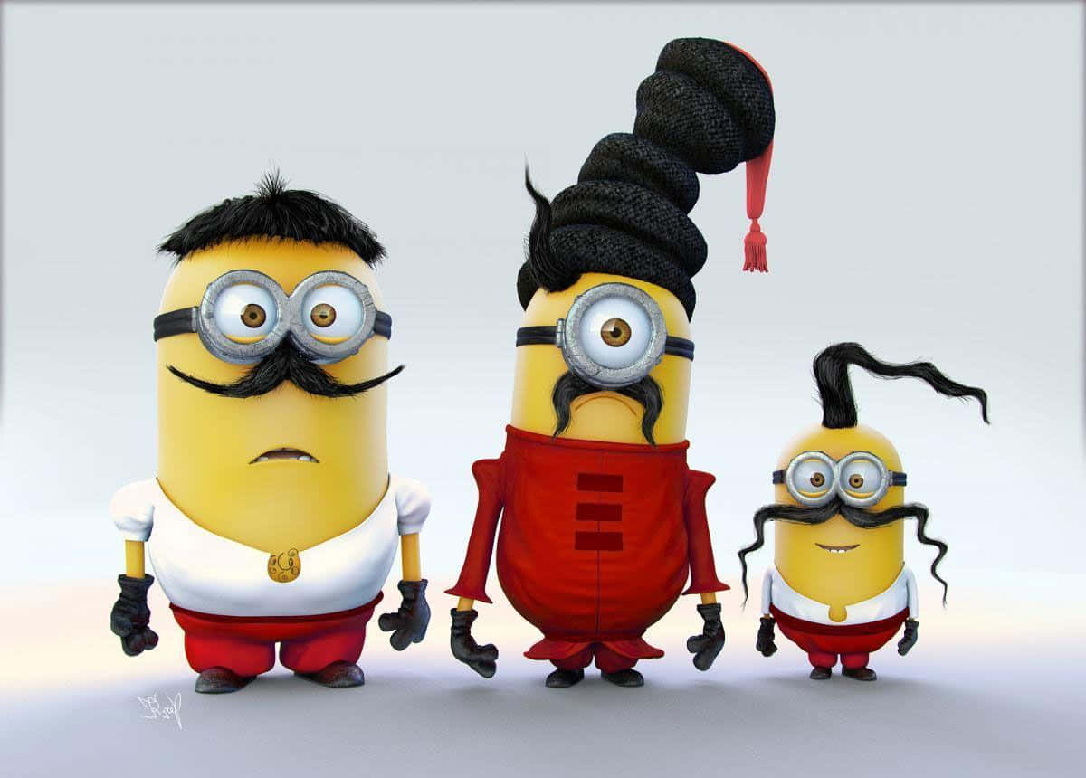 Hilarious Minion Hairstyles And Moustaches Wallpaper