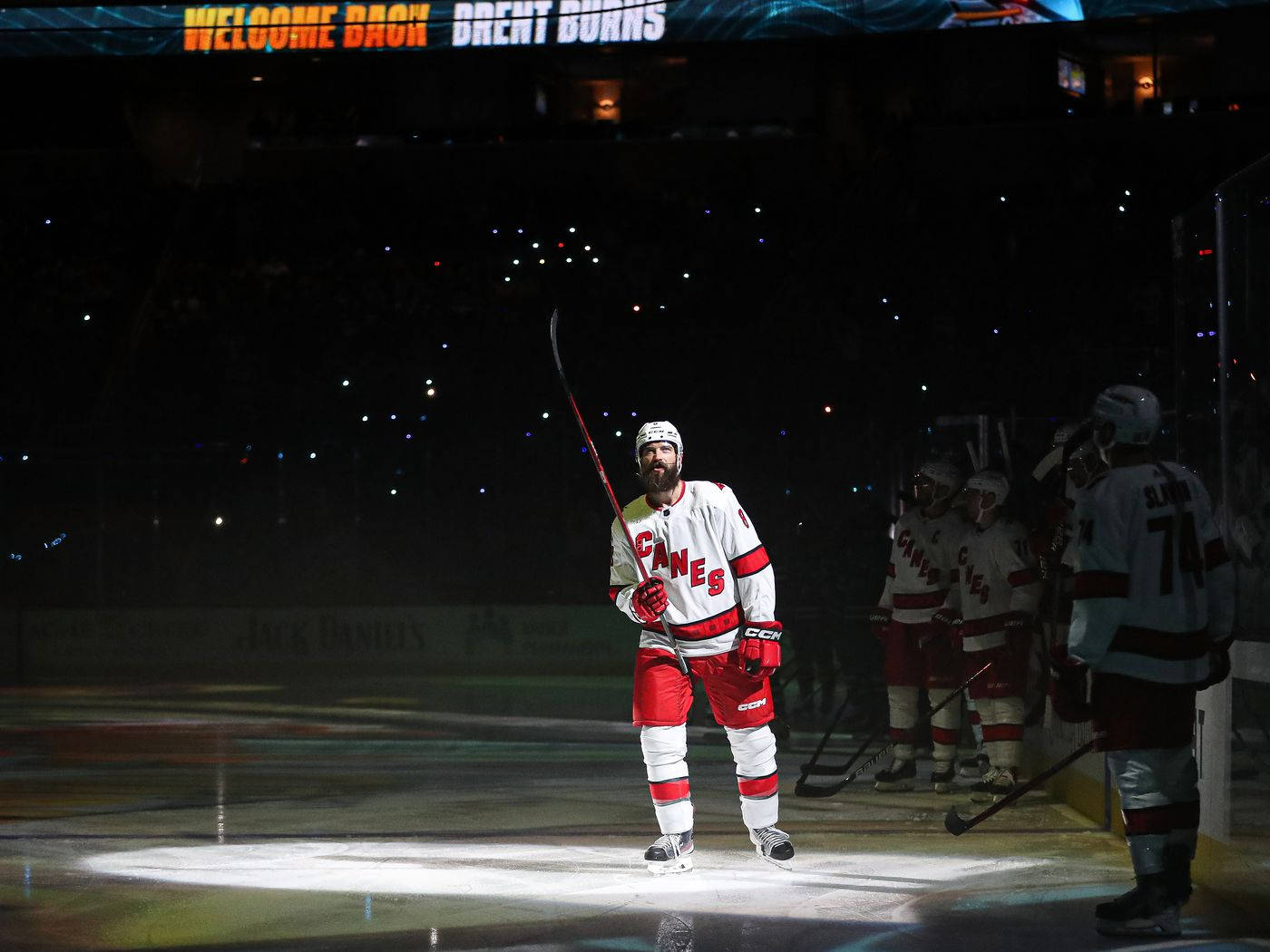 Hockey Star Brent Burns Receiving A Standing Ovation Wallpaper