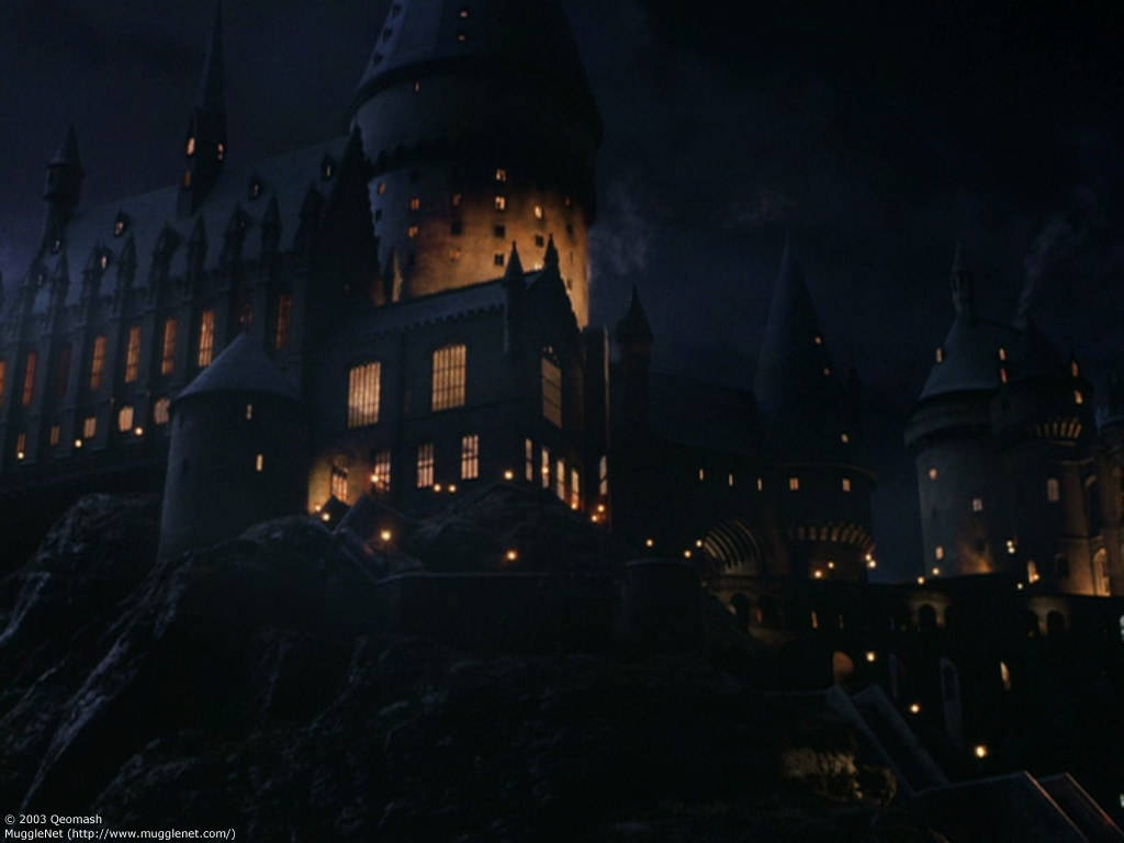 Hogwarts Castle At Night Wallpaper