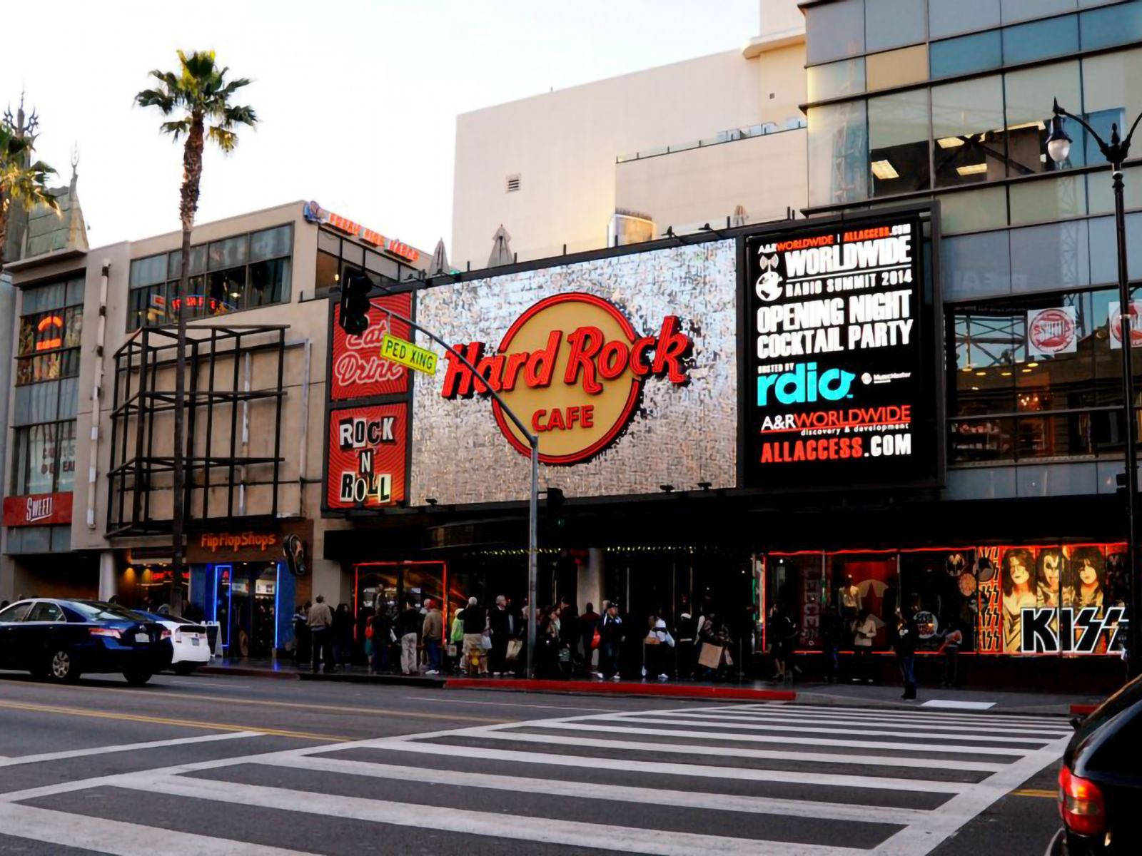 Hollywood Street Hard Rock Café Wallpaper