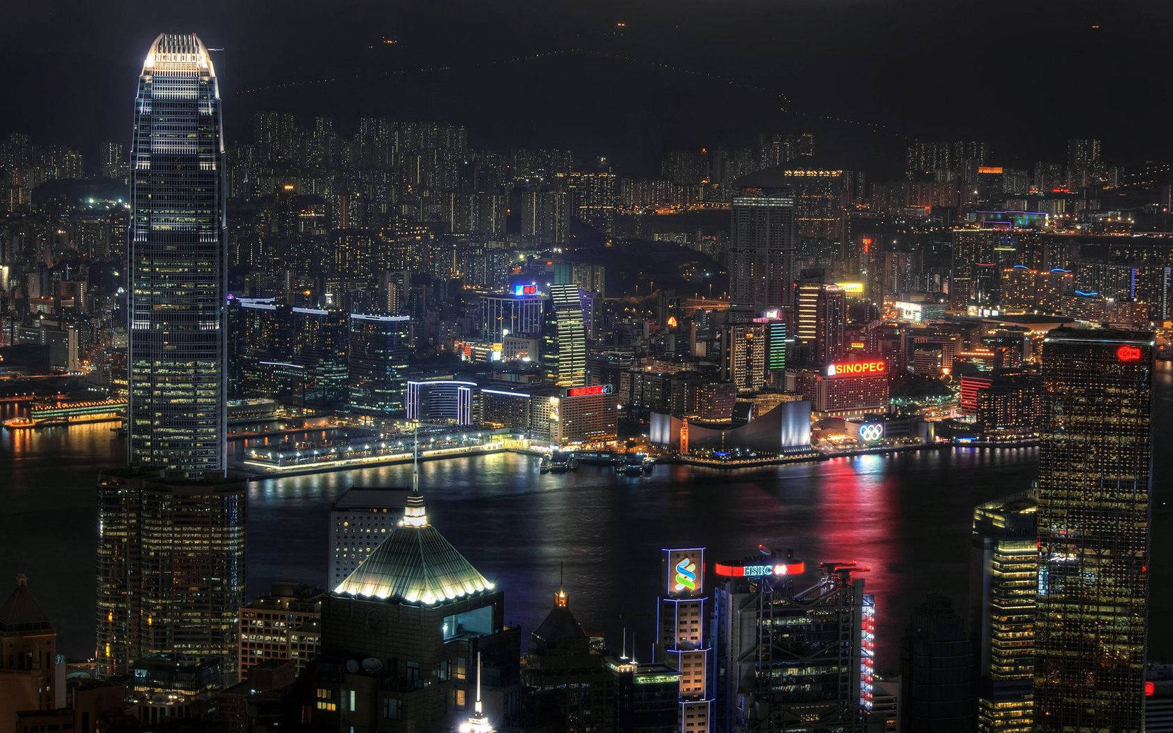 Hong Kong Neon City Lights Wallpaper