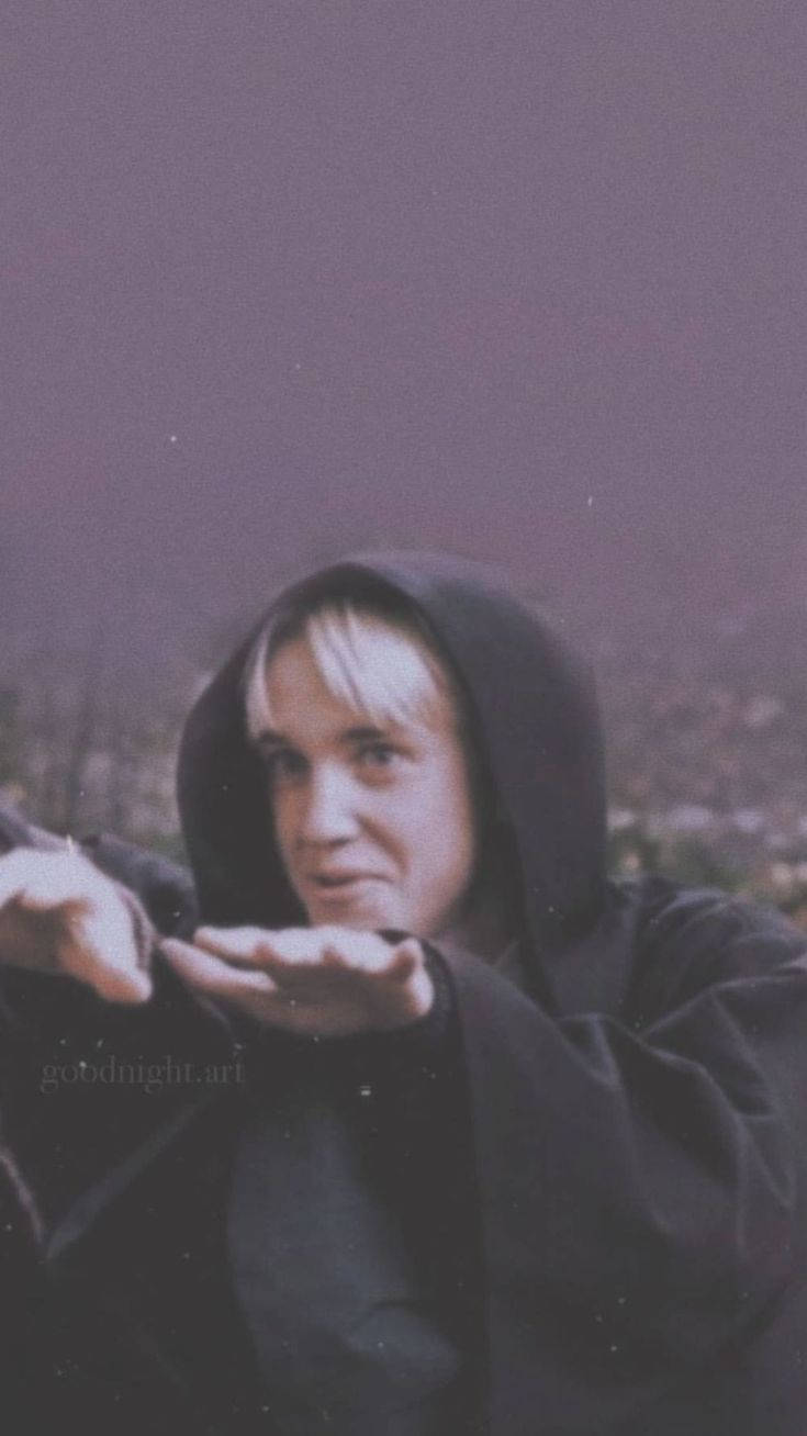 Hooded Draco Malfoy Aesthetic Wallpaper