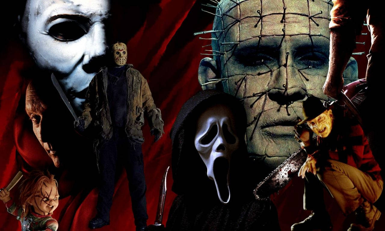 Horror Movie Killers Collage Wallpaper