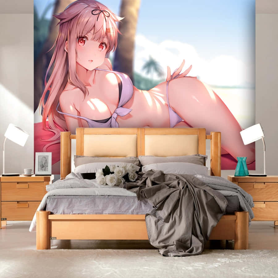 Hot Anime Girl Astolfo Bikini Poster Wallpaper