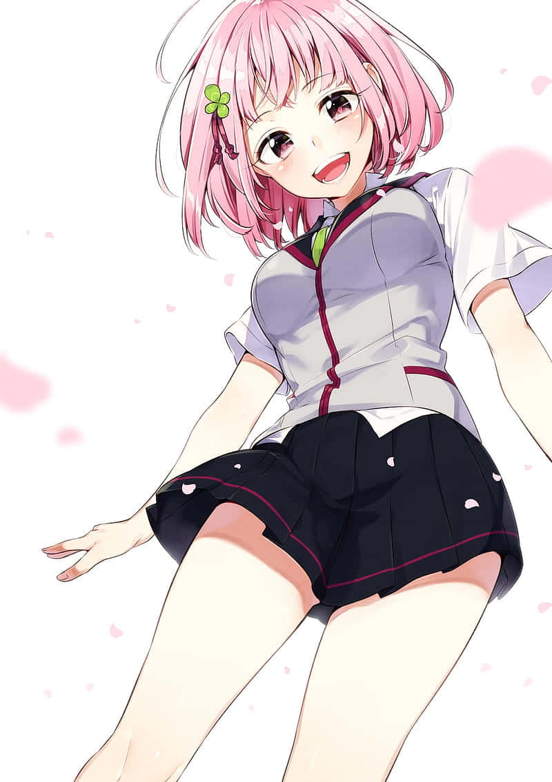 Hot Anime Girl Pink Hair Wallpaper