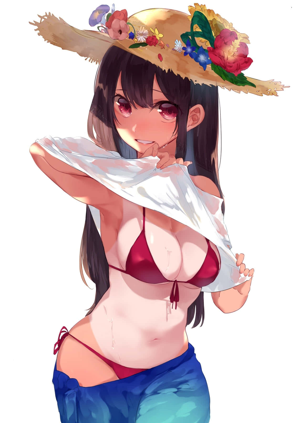 Hot Anime Girl Summer Bikini Wallpaper