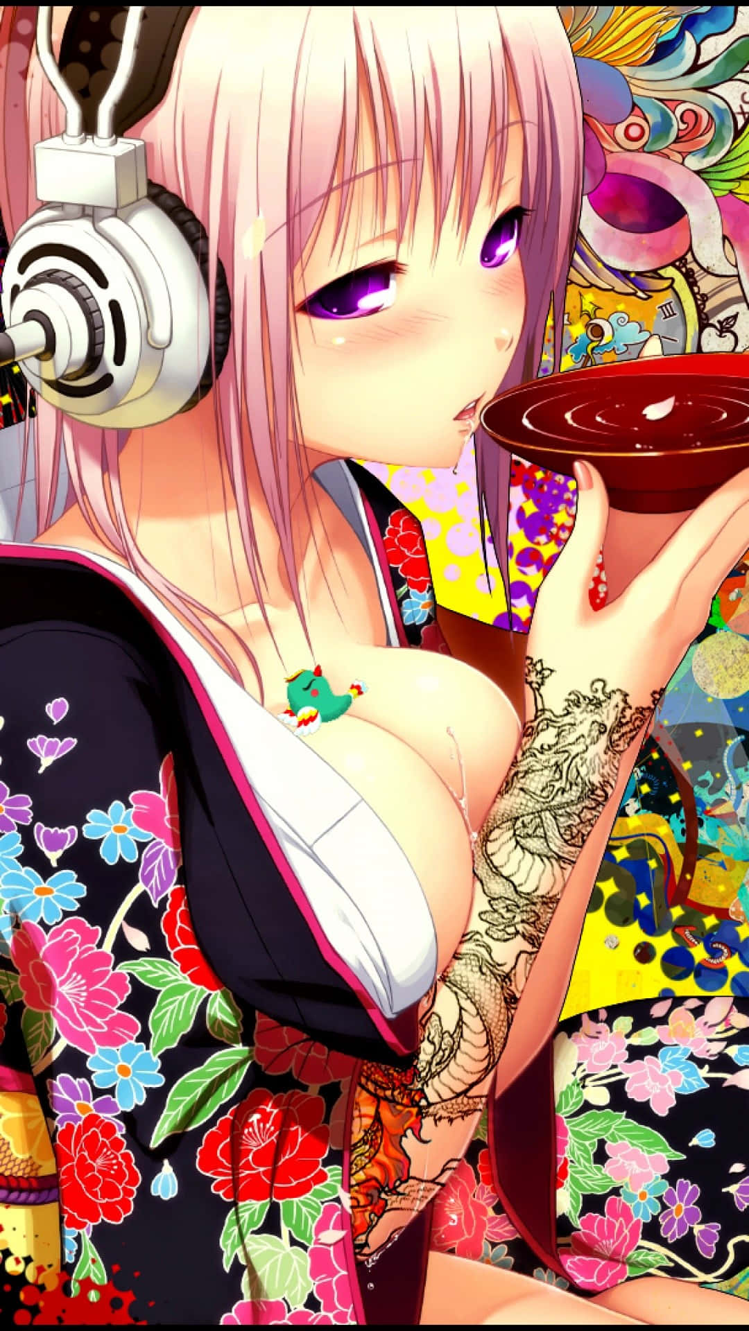 Hot Anime Super Sonico Drink Wallpaper