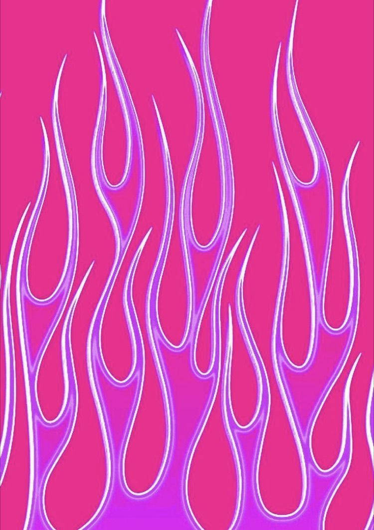 Hot Pink Baddie Flames Wallpaper