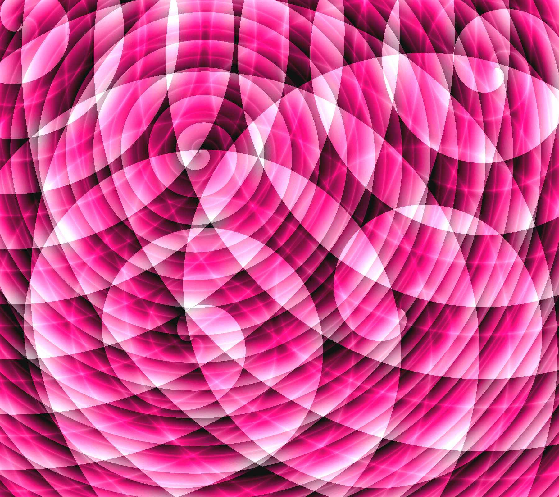 Hot Pink Spiral Designs Black And White Wallpaper