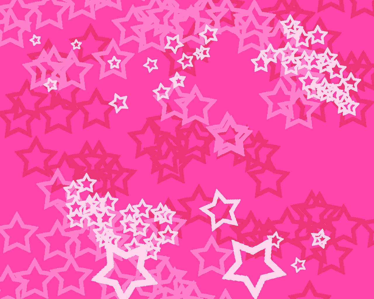 Hot Pink Stars Pattern Wallpaper