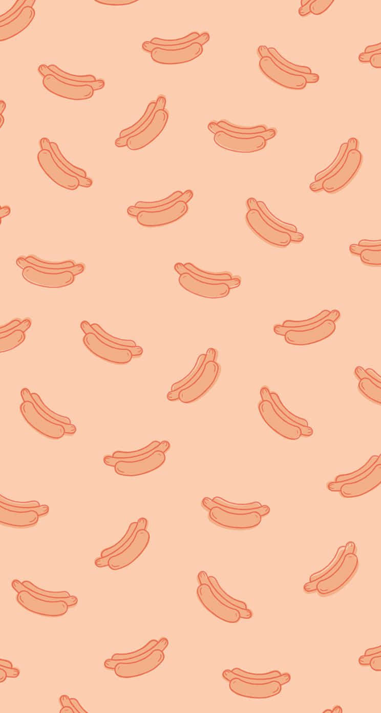 Hotdog Pattern Wallpaper Wallpaper