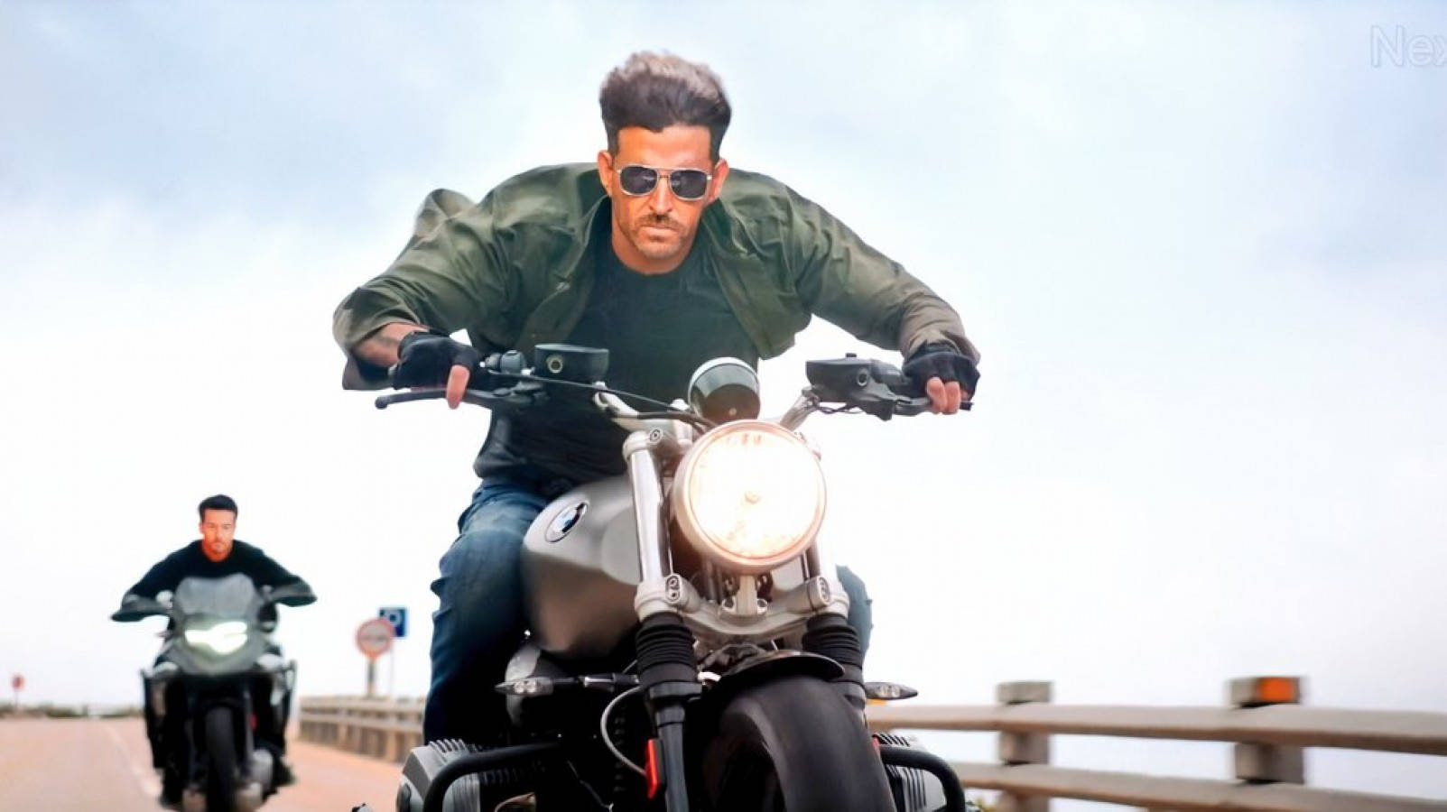 Hrithik Roshan War Movie Motorcycle Scene Wallpaper