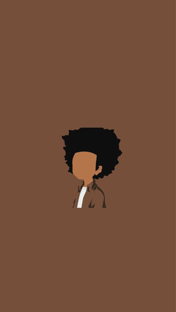 Huey Freeman Brown Minimalist Wallpaper