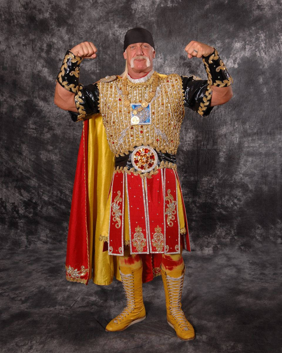 Hulk Hogan In Fancy Gladiator Outfit Wallpaper