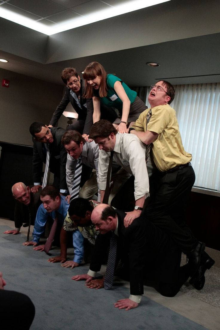 Human Pyramid The Office Iphone Wallpaper