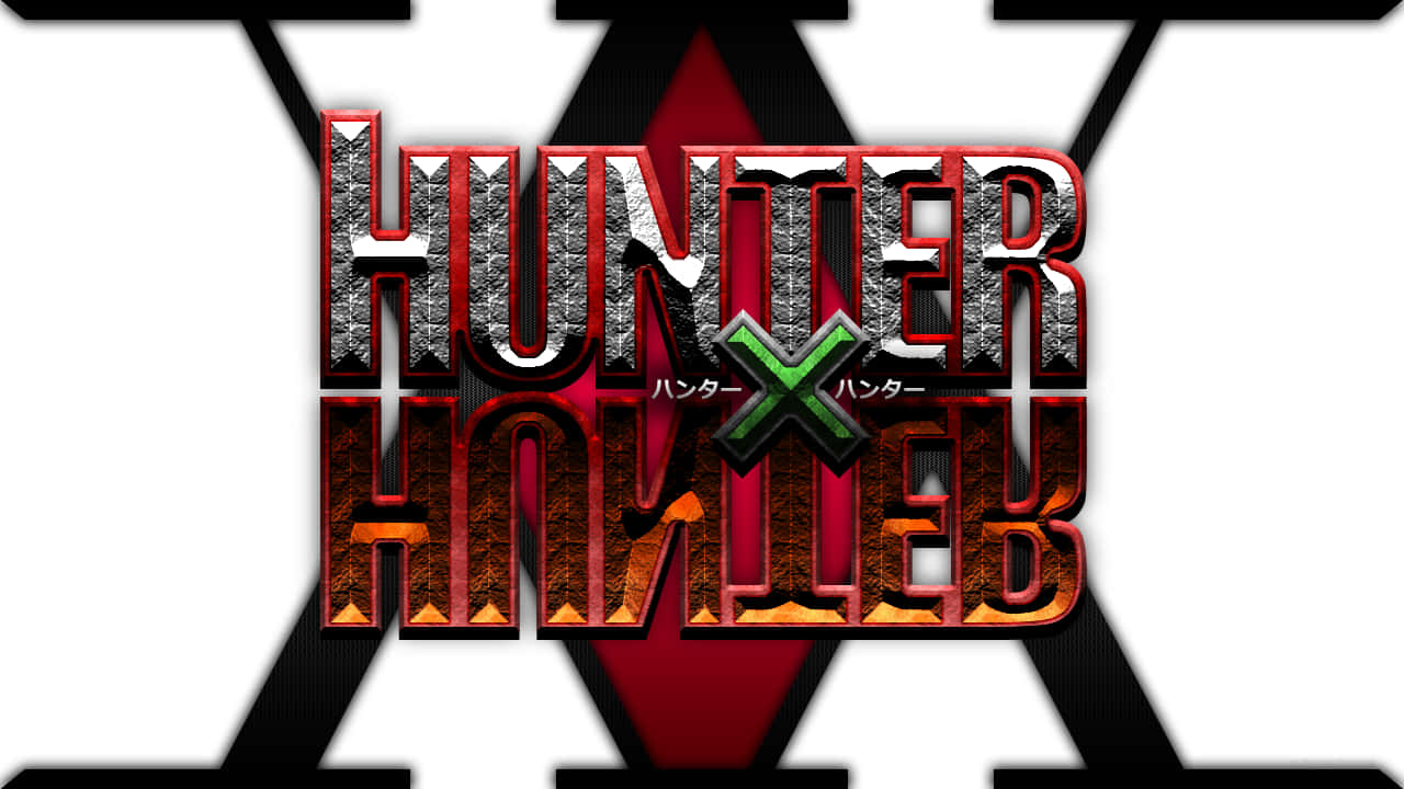 Hunter X Hunter Logo Illustrated In A Bright Green Color Wallpaper