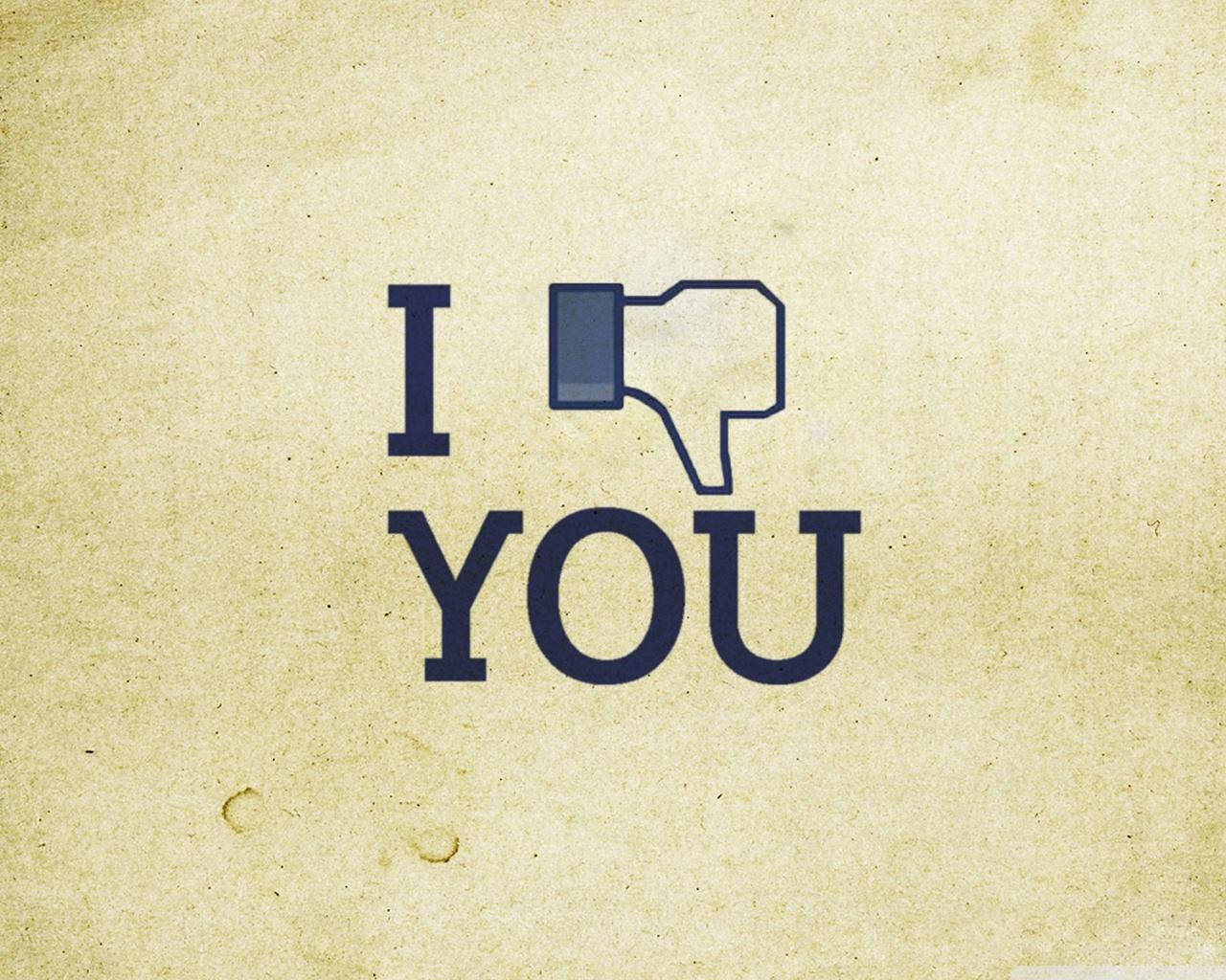I Hate You With Thumbs Down Wallpaper