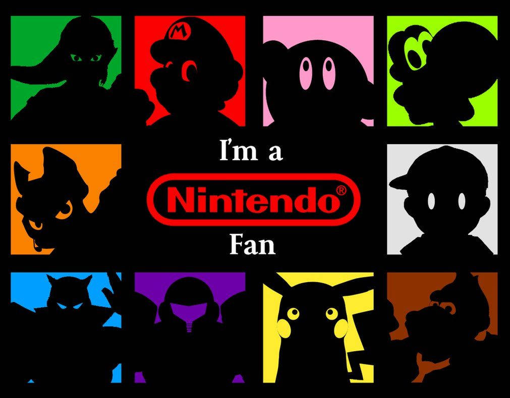 I'm A Fan Nintendo In Black Fan Art Wallpaper