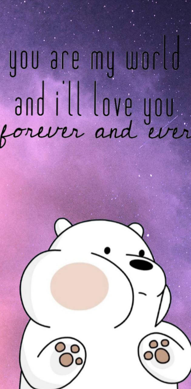 Ice Bear Squishing Face Galaxy Aesthetic Wallpaper