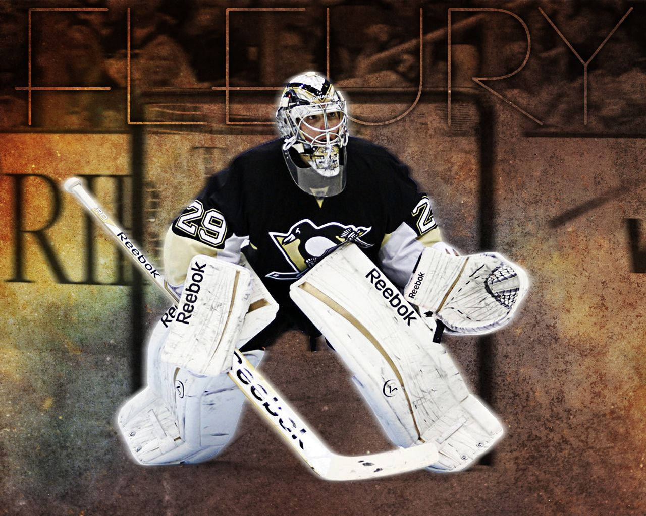 Ice Hockey Goaltender No. 29 Marc Andre Fleury Wallpaper