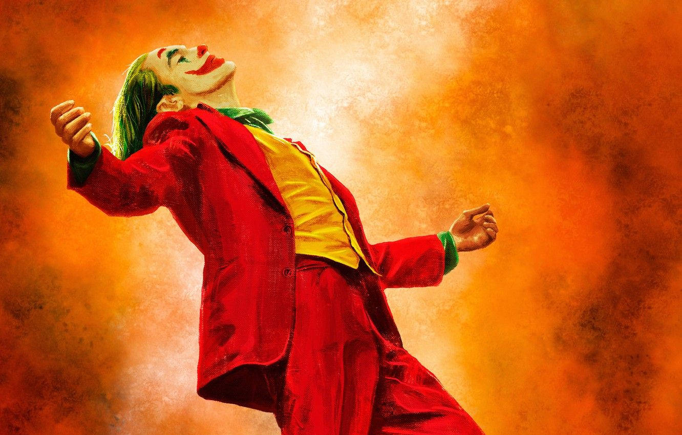 Iconic Dancing Clown In Joker 2019 Wallpaper